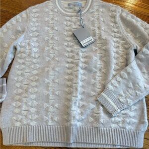 Hannah Rose Beige Snowflake Crewneck Sweater